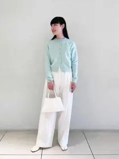 CABaN コットンカシミヤ クルーネックカーディガン