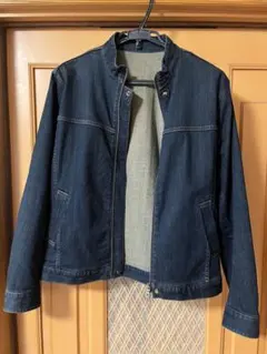 ノーカラーデニムジャケット デニムジャケット