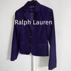 【美品】ラルフローレン　テーラードジャケット　コーデュロイ　パープル　日本製