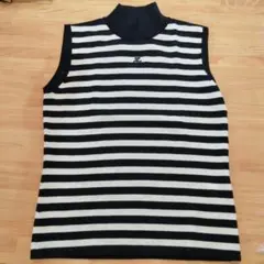 新品　courregesクレージュ　ロゴ　ニット　ノースリーブ　タートルネック 楽天市場】クレージュ（柄ロゴ）（レディースファッション）の通販