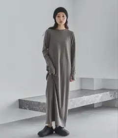 feepur カットリブロングワンピース