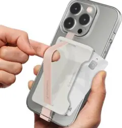 シリコンストラップ　カード　スマホ　アクセサリー　グリップ　落ちない　バンド