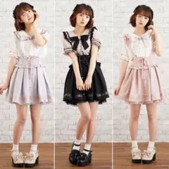 LIZLISA ブラウス×サスペンダースカートセット