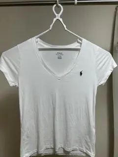 Polo Ralph Lauren ホワイト Vネック Tシャツ M