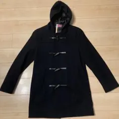 ネイビー ダッフルコート フード付き