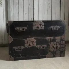 時代　庄内箪笥　2段　時代家具　収納タンス　古家具 ジャンク 庄内箪笥 抽斗2段 タンス 収納 古家具 古民家 時代家具