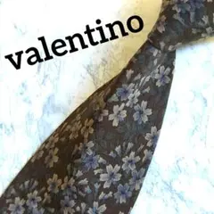 ✢valentino✢ネクタイ　花柄　小花　こげ茶　ダークブラウン