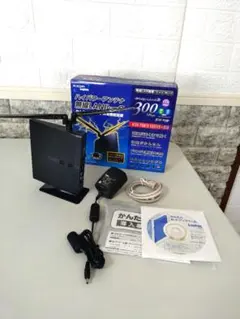 Logitec LAN-WH300N/DR 無線LANルーター 箱付のサムネイル