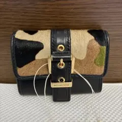 新品　MICHAEL KORS 三つ折り財布　ミニ財布　カモフラ×ブラック