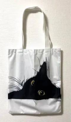 猫プリント　トートバッグ　C