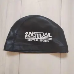 セントラルスポーツ 水泳帽 黒 Lサイズ