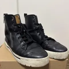HERMES レザー ハイカットスニーカー ブラックのサムネイル