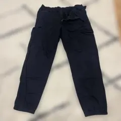ブラック カーゴパンツ ウエストゴム