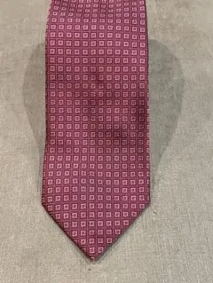 LOEWE 幾何学模様 ワインレッド ネクタイ