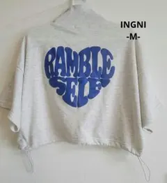 INGNI バックプリント ハーフジップ トップス