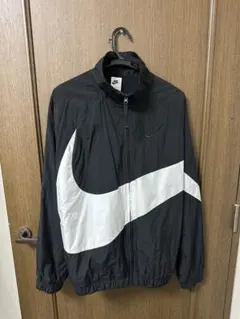 【美品】 NIKE ビッグスウォッシュ XXL ナイロンジャケット ナイキ 黒 ナイキ ビッグスウッシュ セットアップ XL ナイロンジャケット