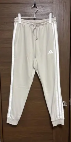 adidas スウェットパンツ L ベージュ サイドストライプ