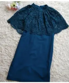 【美品】Ba・Dre バドレ　フォーマルパーティドレス　グリーン　ボレロワンピM