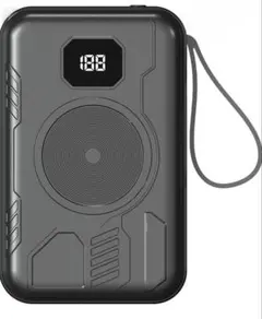 モバイルバッテリー 40000mAh急速充電 2本ケーブル内蔵 スマホ充電器