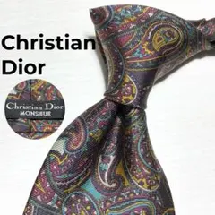 Christian Dior ディオール 美品 ペイズリーネクタイ マルチカラー