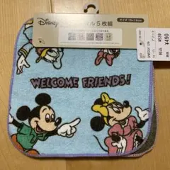 バースデー　ミッキーウェルカムフレンド　ミニタオル5枚組