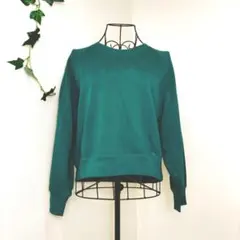 UNIQLO スウェットシャツ ラグランスリーブ クルーネック グリーン