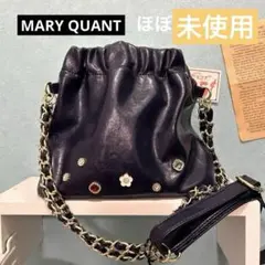 MARY QUANTマリークヮント　スパークルビジューデイジー ショルダー 紺