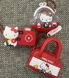 ハローキティ ガチャガチャ ミニチュア 3種セット　カバン　カメラ　がま口