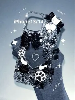 【iPhone13,14】スマホケースデコ‪ デコ電 デコケース 地雷系