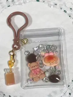 キャンディーバッグキーホルダー くま 茶色系