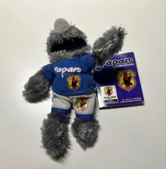 セサミストリート&サッカー日本代表チーム モノトーンブルーマスコットキーホルダー