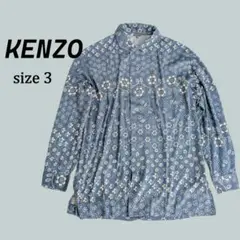 KENZO 花柄 長袖シャツ サイズ3 パジャマシャツ 女性も◎