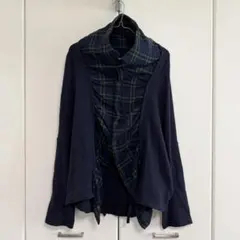Y’S YOHJI YAMAMOTO レイヤード ウール チェック シャツのサムネイル
