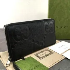 未使用品 GUCCI 長財布 739484 ジャンボGG ブラック 223 - メルカリ