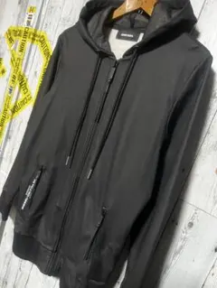 極限定 DIESEL ジップパーカー コーティングレザー ストレッチ ディーゼル