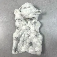 bebe 雪の結晶柄 ベビーベスト FREE