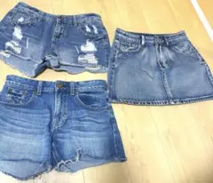 デニム　ショーパン　ミニスカートのサムネイル