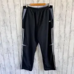 adidas トラックパンツ ジャージ アディダス ランニング 黒 XL