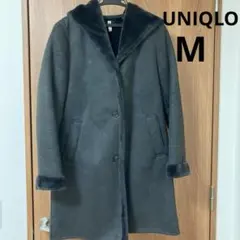 ユニクロ UNIQLO ムートンタッチコート グレー　M