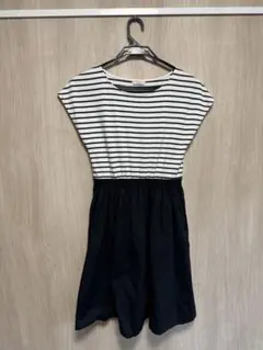 earth music&ecology ストライプ 半袖ワンピース