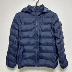 ユニクロ　キッズ フード付きダウンジャケット ネイビー　150㎝