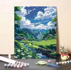 DIY 디지털 오일 페인팅 키트 30x40cm 풍경 힐링 아트 XK-1681