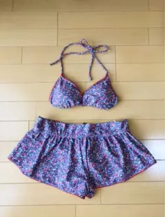 マーキュリーデュオ　ビキニ　３点セット　レッド系　美品　花柄　海　プール　夏
