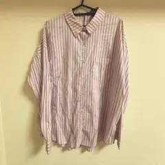 Forever21 ストライプ長袖シャツ ピンクと青 Ｍサイズ
