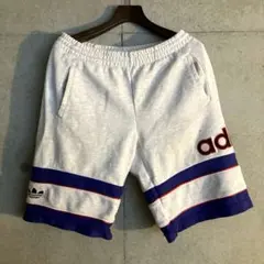 80s 90s デサント製 刺繍 アディダス スウェット ハーフパンツのサムネイル