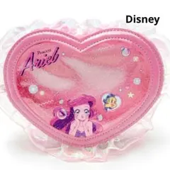 【新品】ディズニープリンセス ハート型クリアポーチ アリエル レース