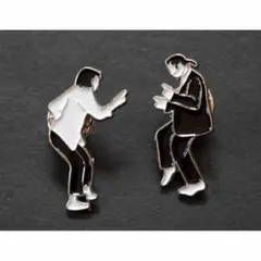 《ダンス男女ツイスト》激渋■パルプフィクションPulp Fictionピンバッジ