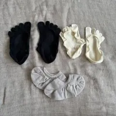 5本指ソックス フットカバー 3足セット