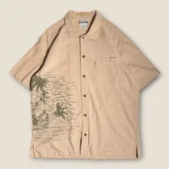 【レア】00s コロンビア RIVER LODGE ヤシの木 半袖シャツ Mのサムネイル