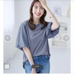 alotta 袖異素材バルーンＴシャツのサムネイル